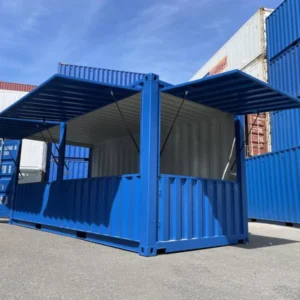 CONTENEDOR DE BAR AZUL DE 20 PIES